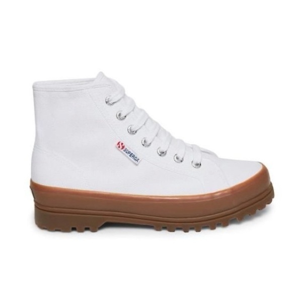 NWT SUPERGA 2341 Alpina White Gum High Top Sneakers - Picture 2 of 8